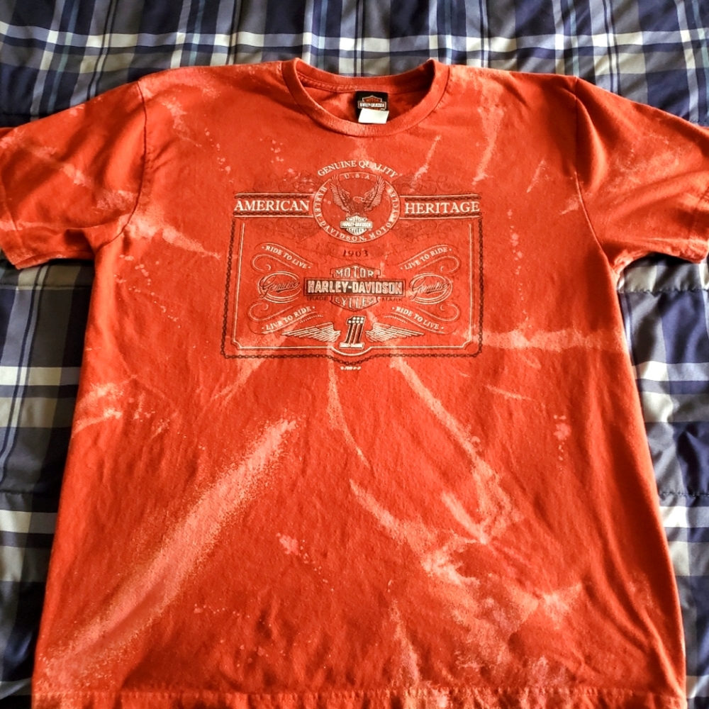 Bleached Harley Davidson tshirt